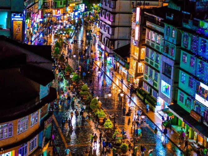 gangtok mg marg at night